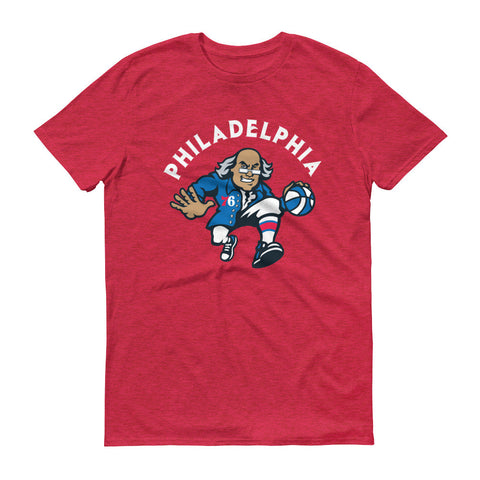 76'ers t-shirt heather red