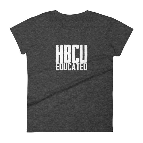 Women's HBCU educated t-shirt heather dark grey