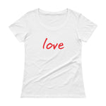 Bourgie Love Ladies' Scoopneck T-Shirt white