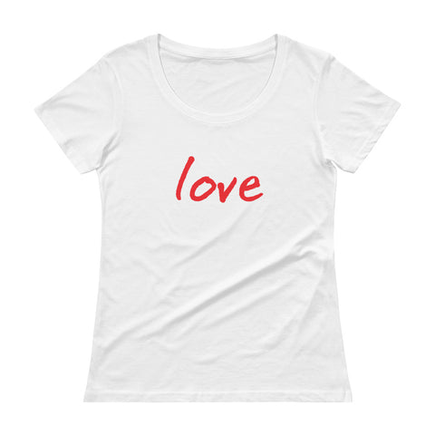 Bourgie Love Ladies' Scoopneck T-Shirt white