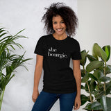 She Bourgie Short-Sleeve Unisex T-Shirt front black heather