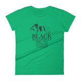 Women's Black Wall Street short sleeve t-shirt Heather Green