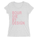 Ladies' Bourgie by Design short sleeve t-shirt white fleck triblend