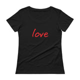 Bourgie Love Ladies' Scoopneck T-Shirt white