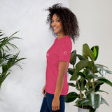 She Bourgie Short-Sleeve Unisex T-Shirt side heather raspberry