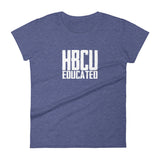 Women's HBCU educated t-shirt heather blue