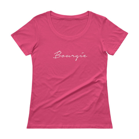 Bourgie Ladies' Scoopneck T-Shirt Hot Pink