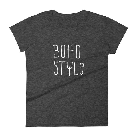 Women's Boho Style t-shirt heather dark grey