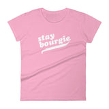 Stay Bourgie Women's short sleeve t-shirt charity pink