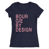 Ladies' Bourgie by Design short sleeve t-shirt navy triblend
