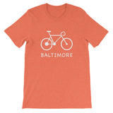 Bike for Baltimore t-shirt heather orange