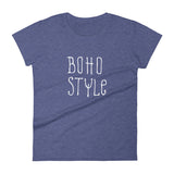Women's Boho Style t-shirt heather blue