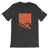 Charm City Map Short-Sleeve Unisex T-Shirt dark grey heather 