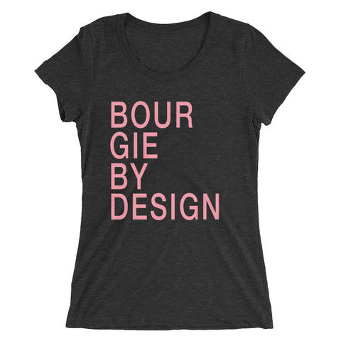 Ladies' Bourgie by Design short sleeve t-shirt charcoal black triblend