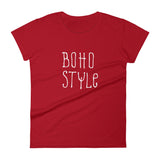 Women's Boho Style t-shirt red