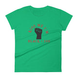 Women's Kiss Me short sleeve t-shirt Heather Green