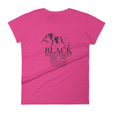 Women's Black Wall Street short sleeve t-shirt Hot Pink